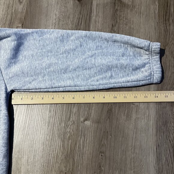 NWOT Disney Mickey Mouse Gray Zip-Up Hoodie W Sherpa Lining & Embroidered Logo - Picture 8 of 10